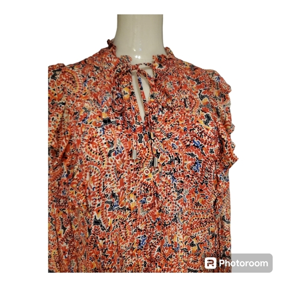 Reg $94 Democracy Women Paisley Blouse size L - Picture 4 of 4